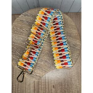 Colorful Woven Crossbody Strap Rainbow Guitar Strap Bag Strap FAST SHIP NEW